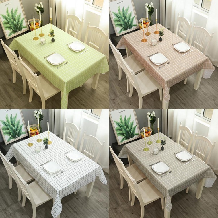 체크캠핑 4인 2인 식탁보 식탁커버 PVC 테이블보 방수 도모아