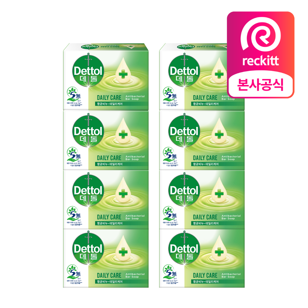 데톨 항균 비누 데일리케어, 100g, 8개 - 상품 이미지