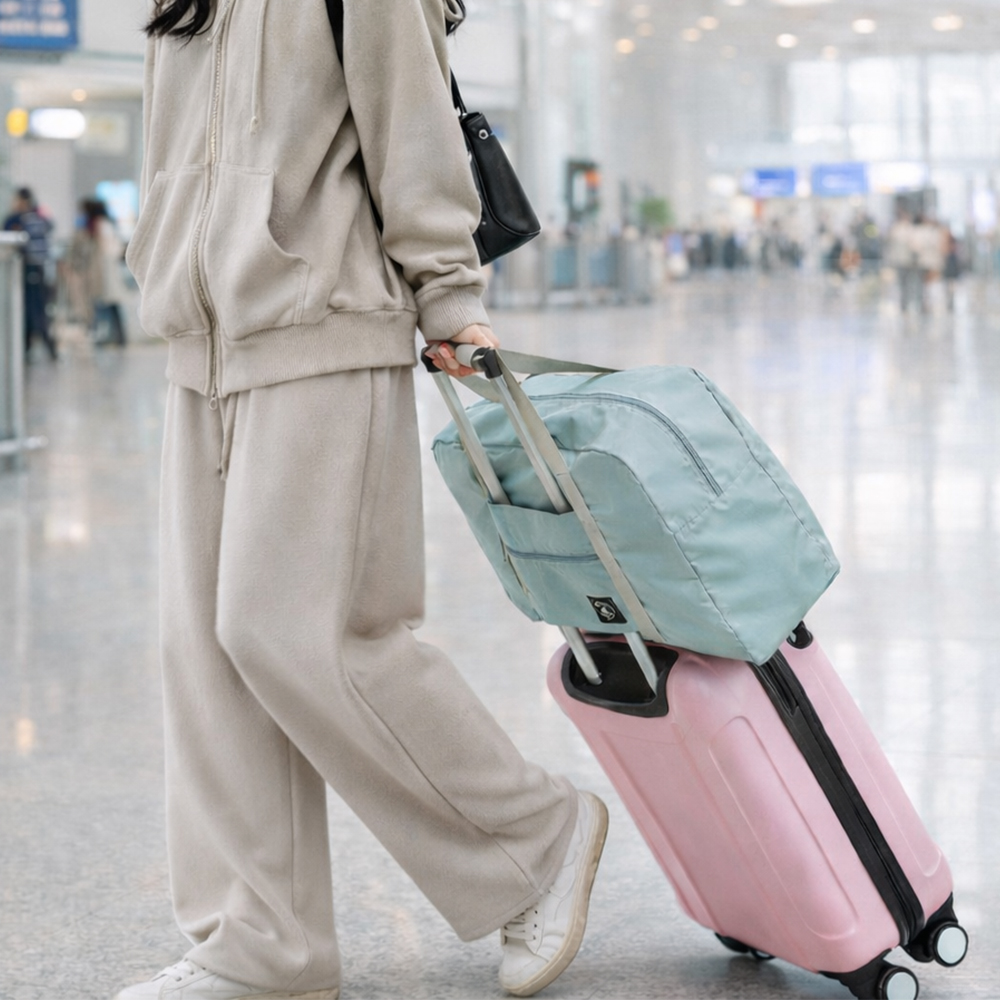 가벼운 캐리어보조가방 폴딩백 확장형 트래블 여행용 보스턴백 - 상세 이미지 2