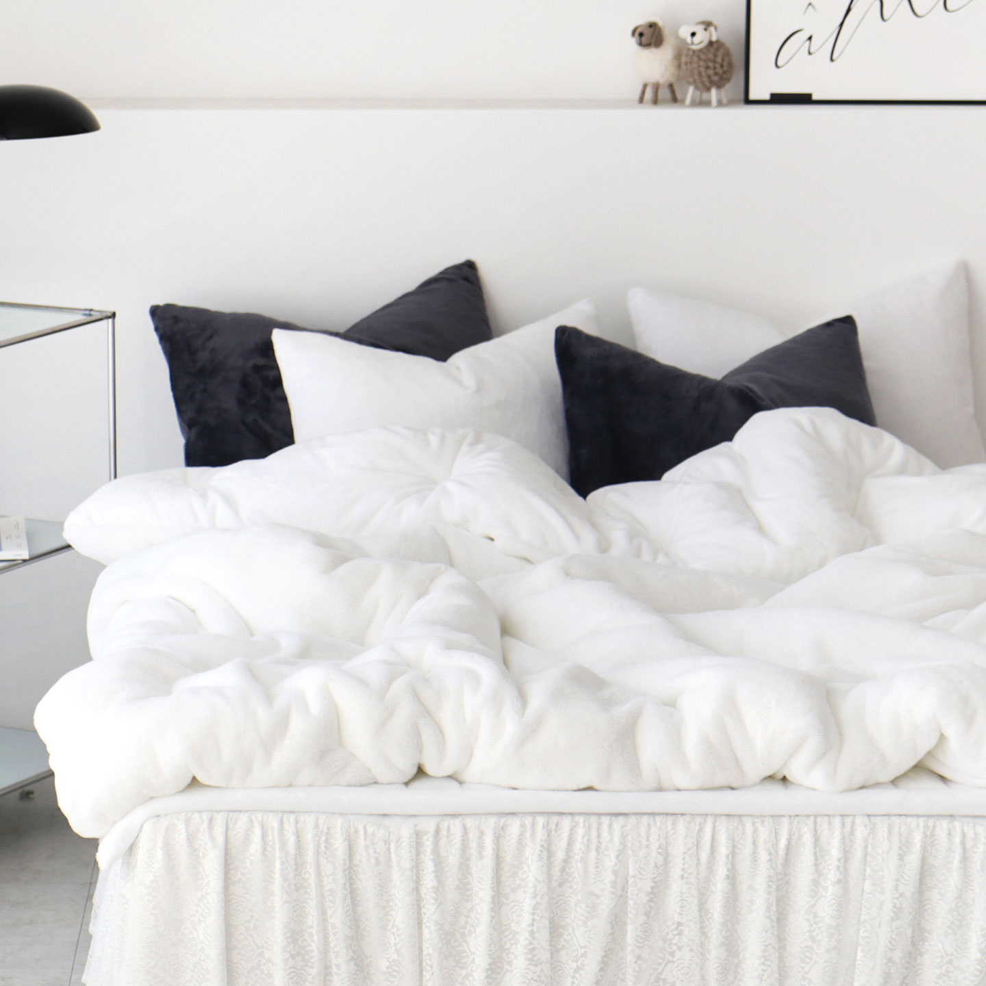 겨울 극세사이불 노스베어 프리미엄 라셀 10mm 장모 차렵이불 SS