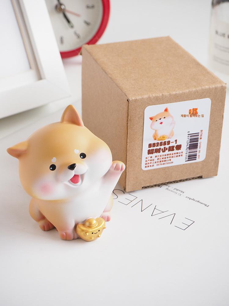 강아지 피규어 장식 거실 큐티 디자인 도자기 집들이선물 작은 부와 번영 높이4.5cm - 상품 이미지