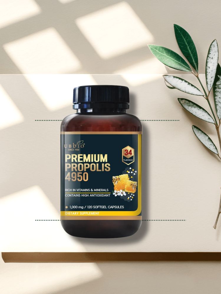 [유비바이오] 천연 항균,항염 /고함량 프로폴리스 4950MG 120캡슐 - 상품 이미지