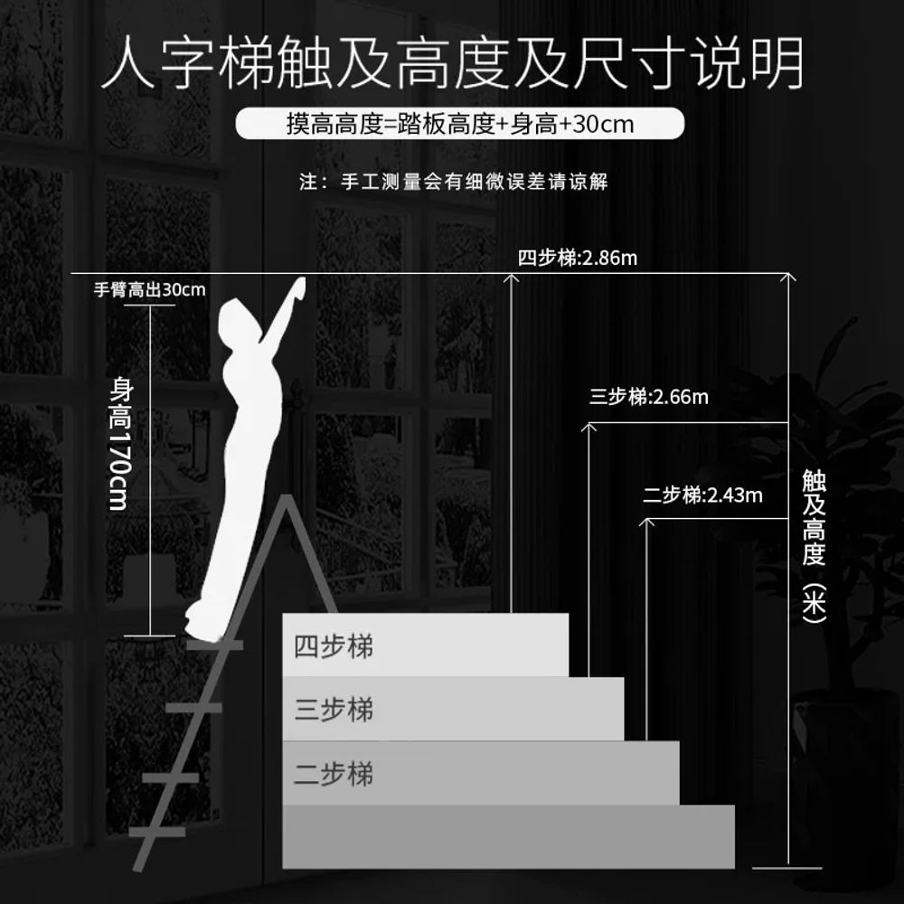 리멤버셀 리틀자이언트 사다리 가정용 사다리 우마 A. 2단사다리 952S 사용높이 43cm - 상세 이미지 3