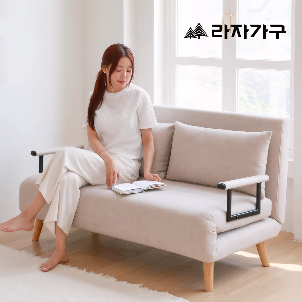 라자가구 리벨로 갤럭시 패브릭 1인 소파베드 카우치 원룸 싱글 접이식 침대