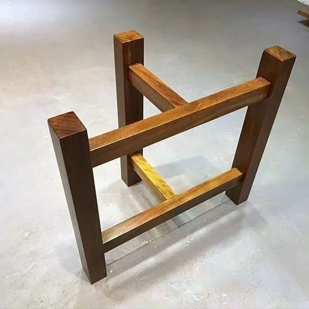 원목테이블다리 발통 좌탁다리 가구 업소 A. 오칸 삼각대 폭 40cm 높이 65cm 1쌍. - 상세 이미지 4