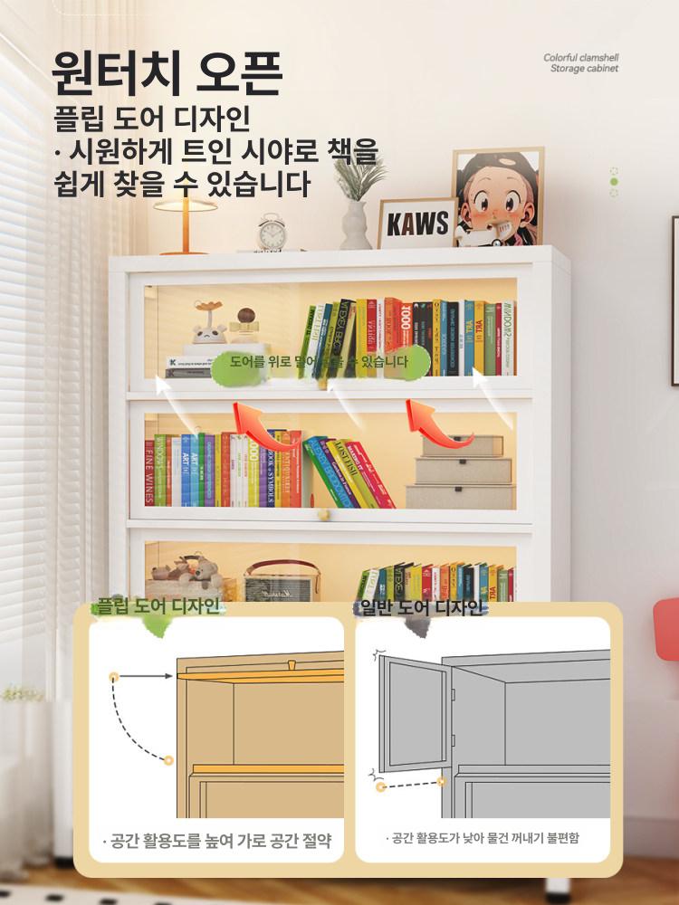 진열장 부착식 LED 쇼케이스 피규어 COB 간접 미니 클라우드화이트 3도어 120 x 35x106cm - 상세 이미지 3