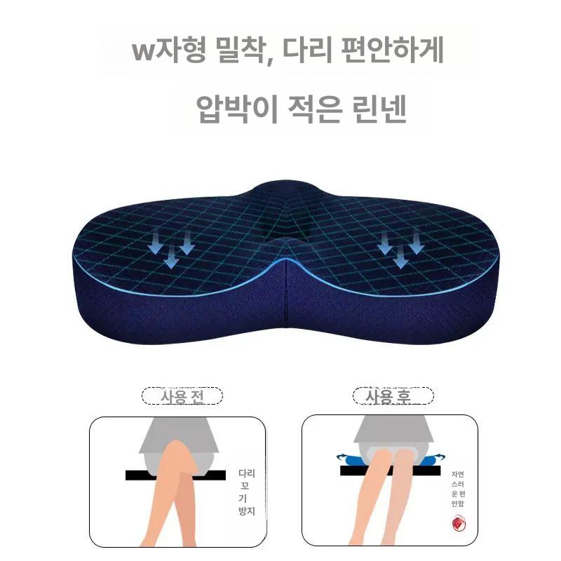 기능성 임산부 U자형 치질 장시간 사무실 미추골 도넛 스탠다드 네이비블루 프리사이즈 - 상세 이미지 5