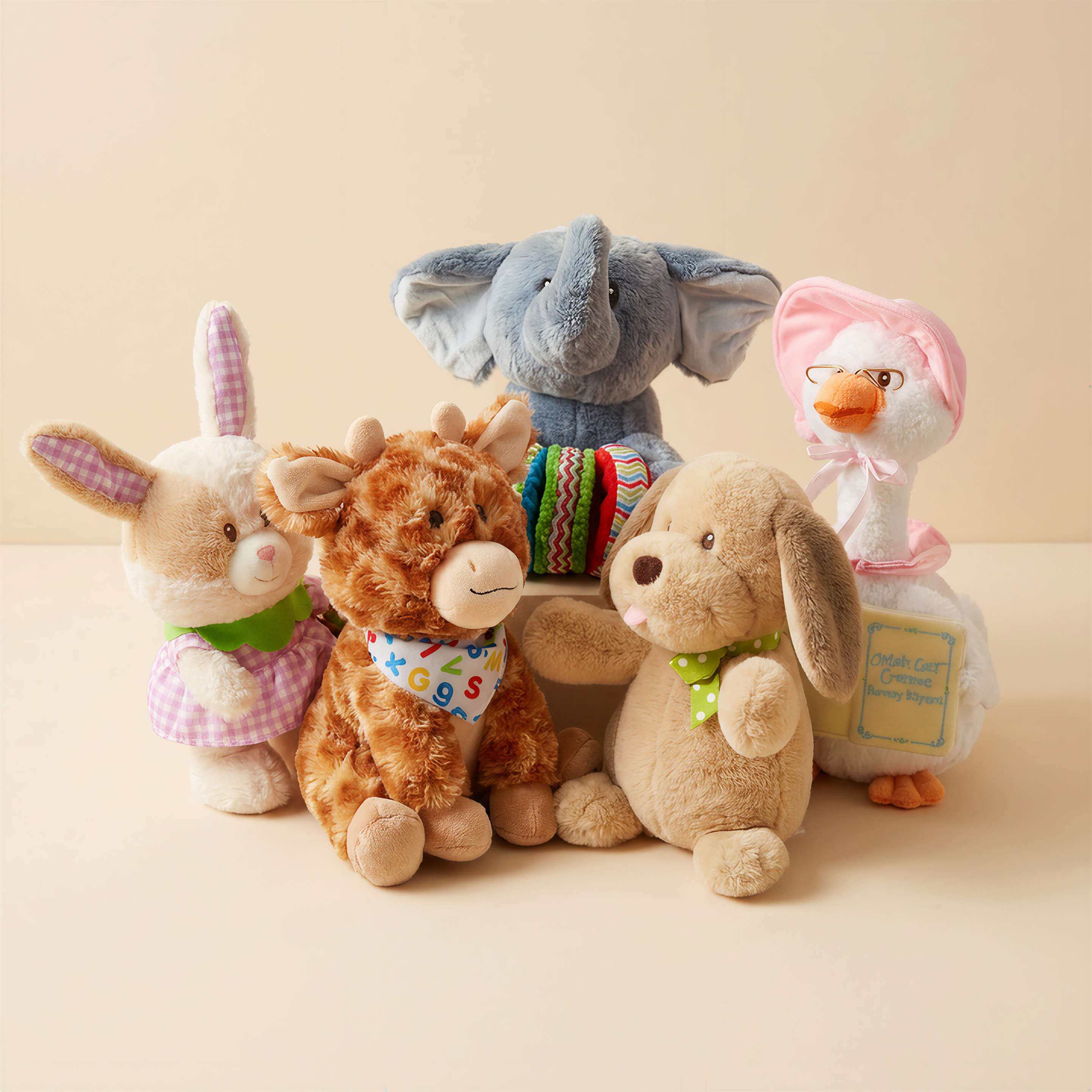 커들반 노래하고 춤추는 리틀 애착 인형 터미타임 움직이는 동물 말하는 장난감 강아지 코끼리 기린 토끼 제품 이미지