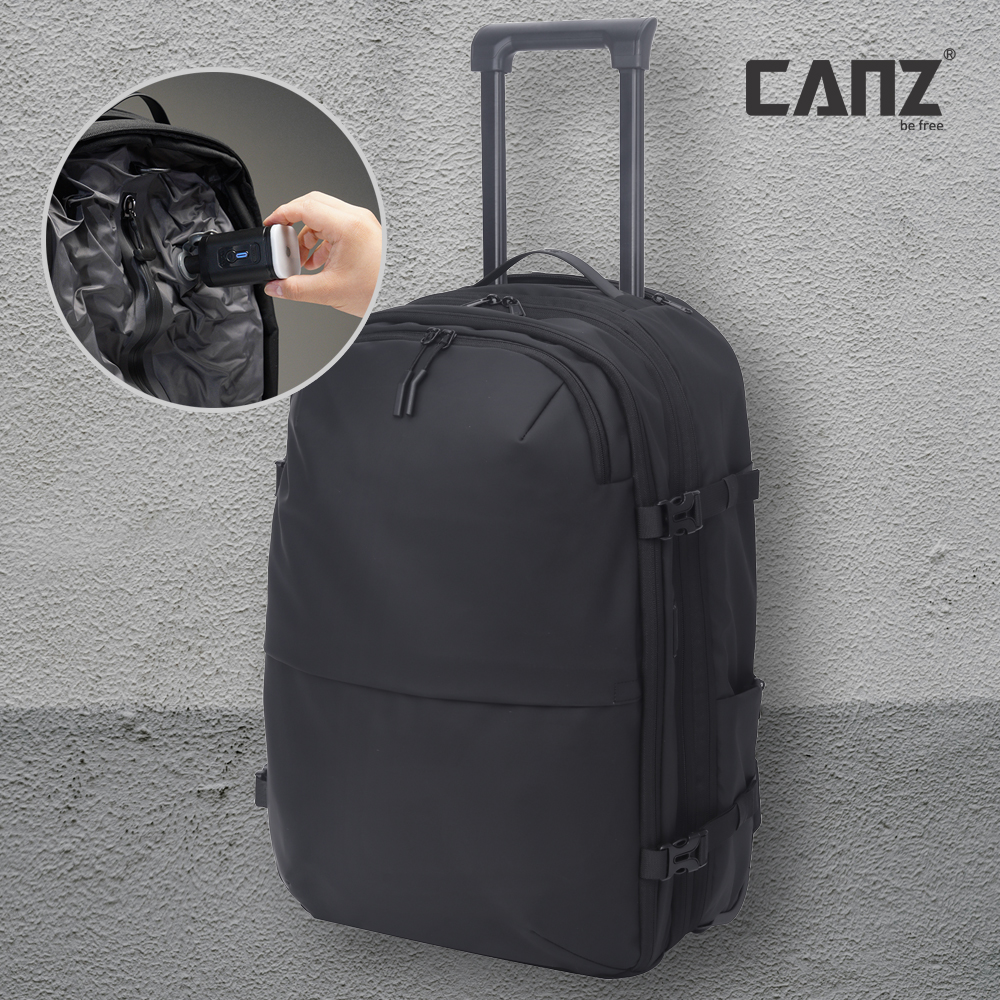 CANZ 압축 캐리어 백팩 2세대 트롤리형 해외여행 출장 진공 압축 가방 배낭 최대 68L 도난방지 RFID BLOCK 적용 AIR88 MAX - 상품 이미지