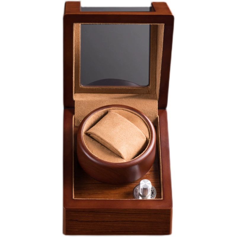 원목 워치와인더 진열장 자동 와인더 손목시계 보관함 싱글 슬롯 길이13너비13높이14 - 상세 이미지 5