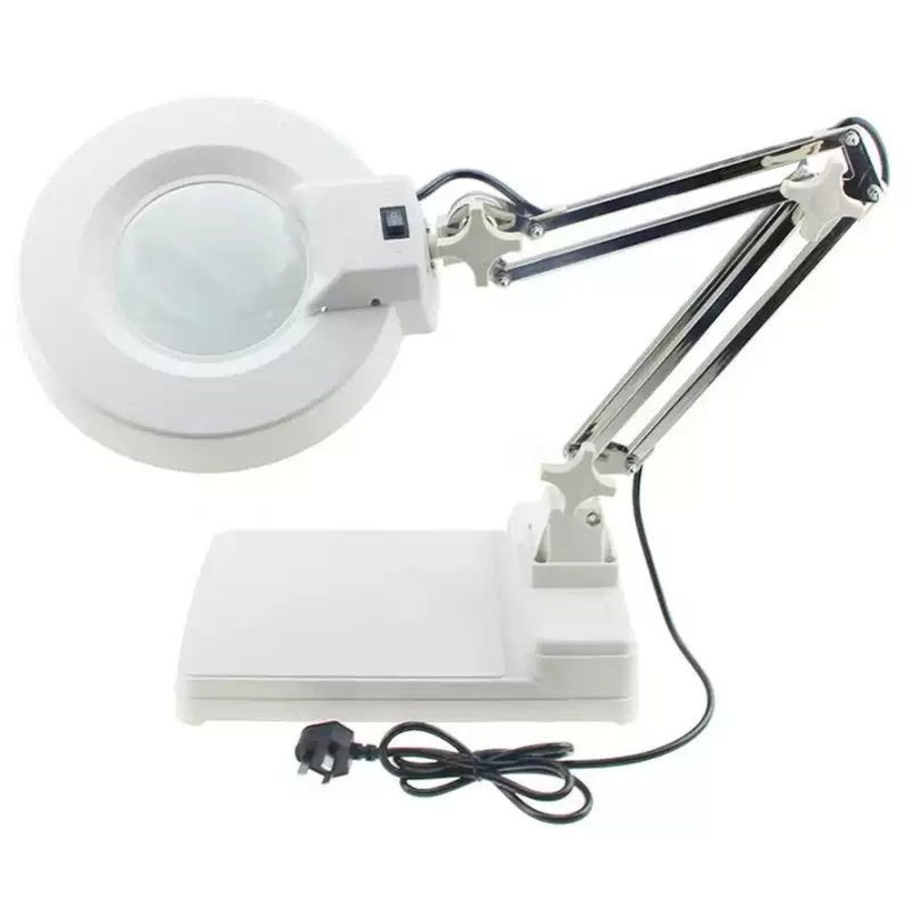 리멤버셀 LED 고배율 확대경 회전 램프 작업용 360도 40배율 돋보기 A. 밝은 회색 - 상품 이미지