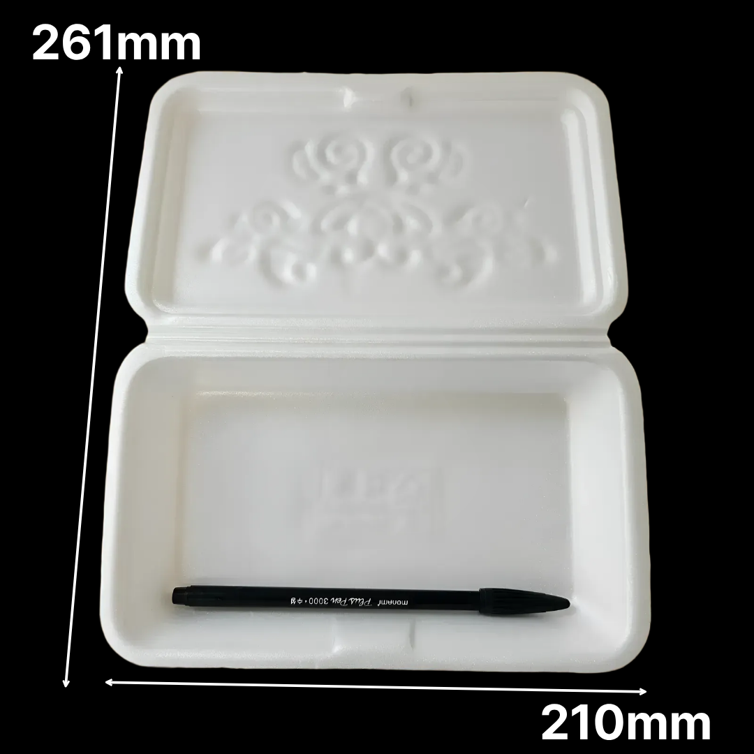 국산 PSP 왕만두 용기 50개 (대) 업소용 일회용 포장 용기 210X261X32mm - 상세 이미지 3