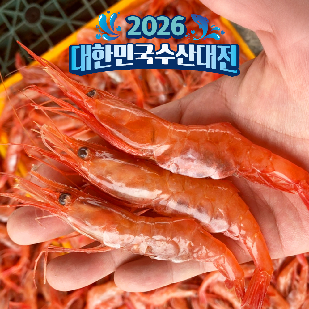 국내산 단새우 단새우회 아마에비 홍새우 원물 - 상품 이미지
