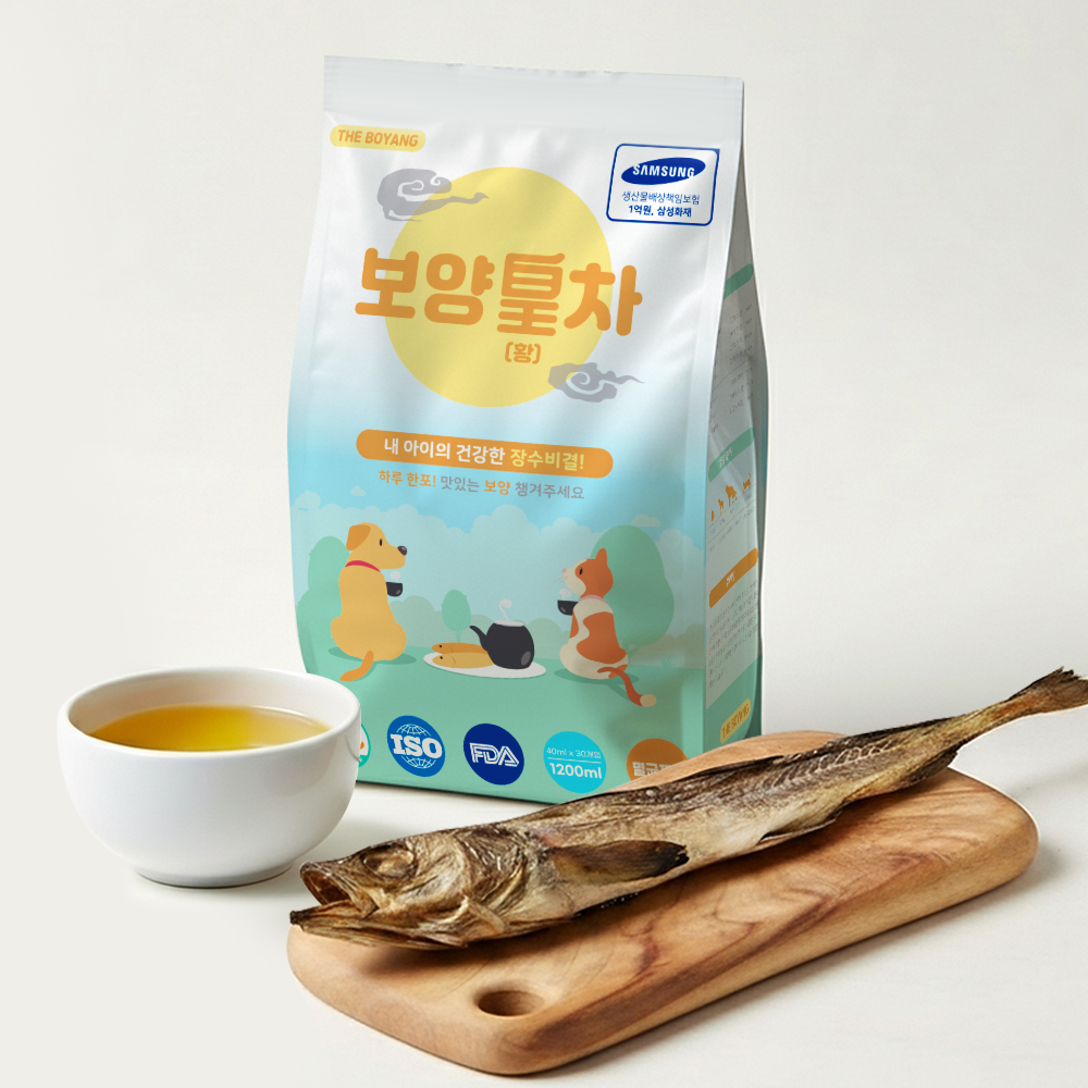 더보양 보양황차 강아지 고양이 황태 보약 노견 노묘 기력보충 면역+영양, 40ml, 30개 - 상세 이미지 5