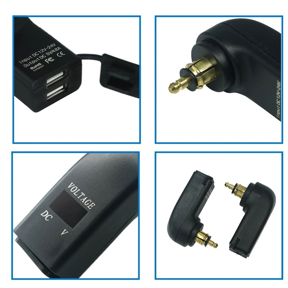 리멤버셀 잭 차량 C타입 시거잭 멀티 청색전광기 듀얼 USB A. 파란색 전기 디스플레이 - 상세 이미지 5