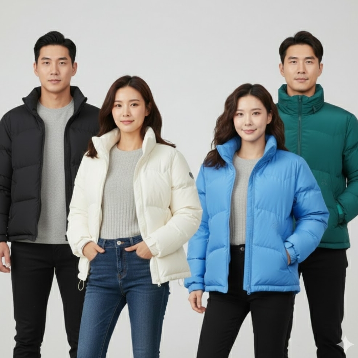 MILLET 밀레클레식 남녀공용 아웃도어 볼패딩 세미 오버핏 패딩점퍼 - 상품 이미지