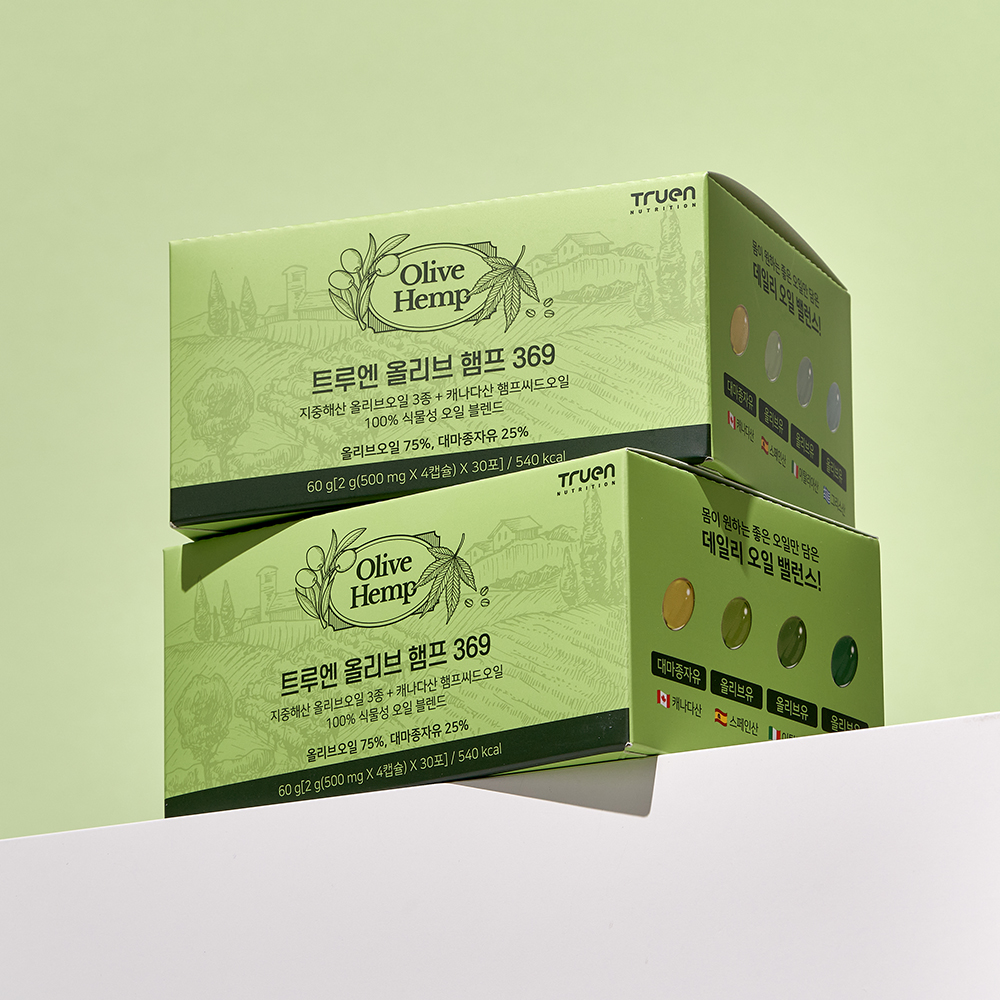 트루엔 올리브 햄프369 지중해 올리브오일 캡슐 대마종자유 햄프씨드오일 30포, 3개 - 상세 이미지 2