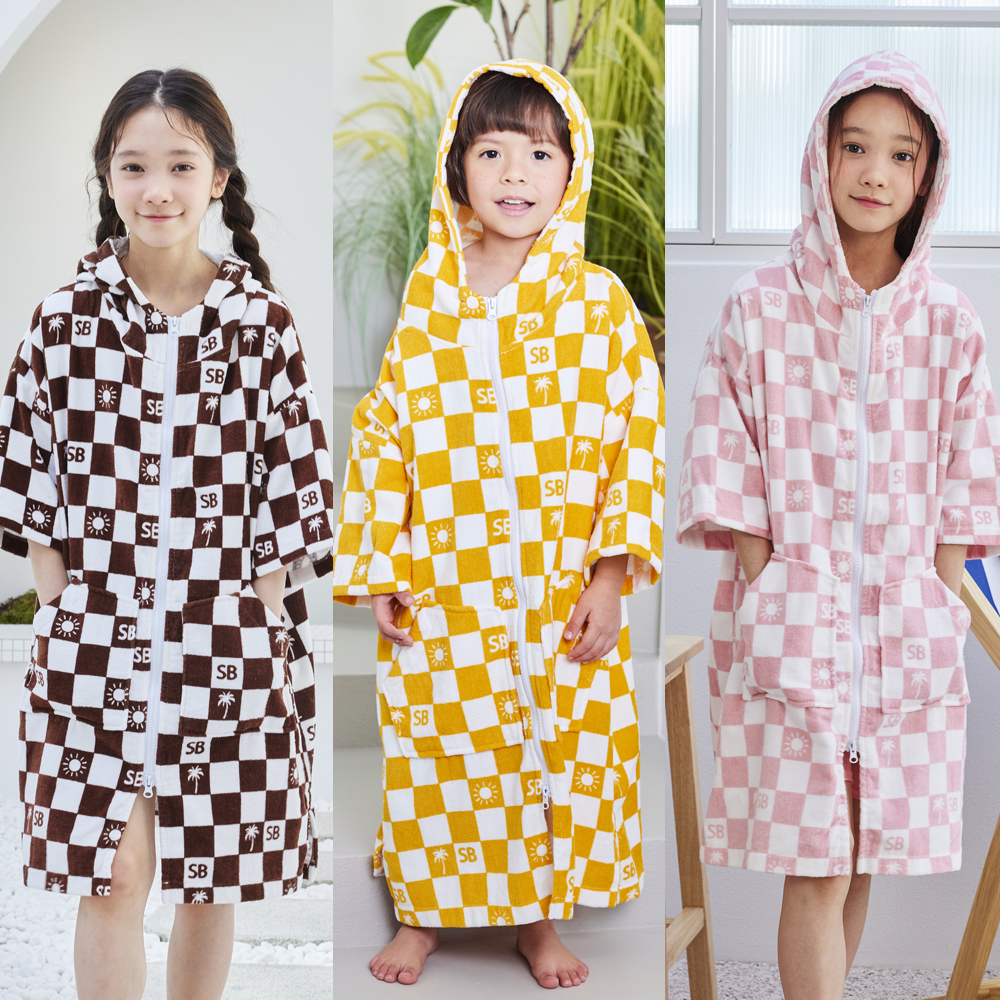 유아비치가운 아기 샤워 목욕 가운 샤워타올 키즈 판초 극세사애니멀후드 옐로우