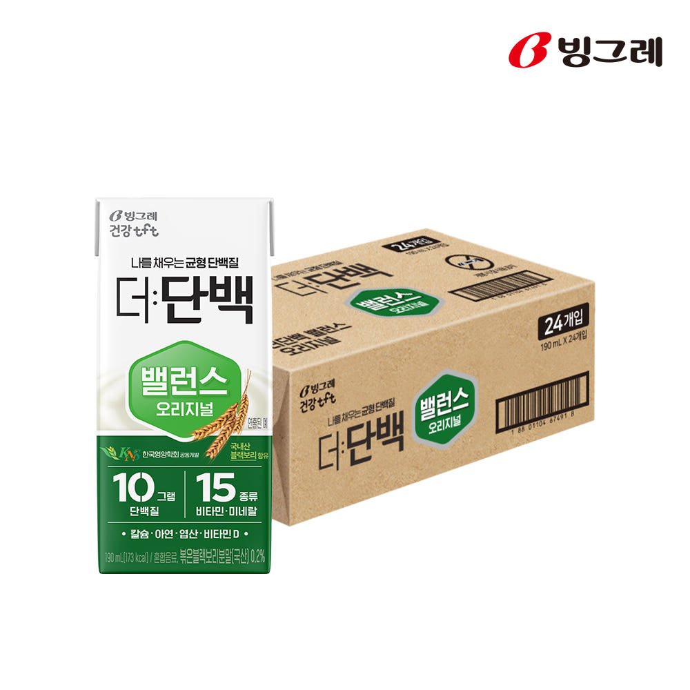 빙그레 더단백 영양 밸런스 오리지널 단백질드링크 24개