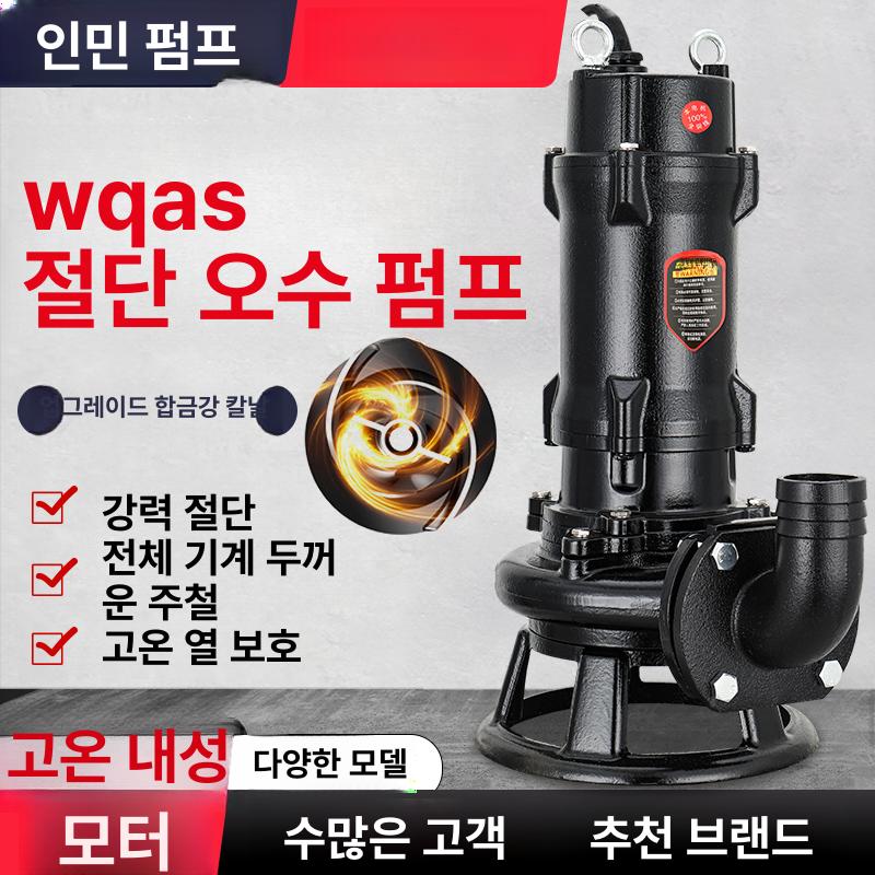 슬러지 펌프 진흙 정화조 펌핑 분뇨 오물 잠수 배설물 오수 펌프 550W - 상세 이미지 2