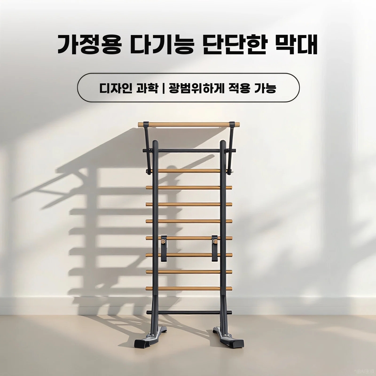 바풀슈로스바 슈로스바 사다리 월바 기구 A. 블랙 수평 막대 조절 가능한 이중 막대 - 상세 이미지 3