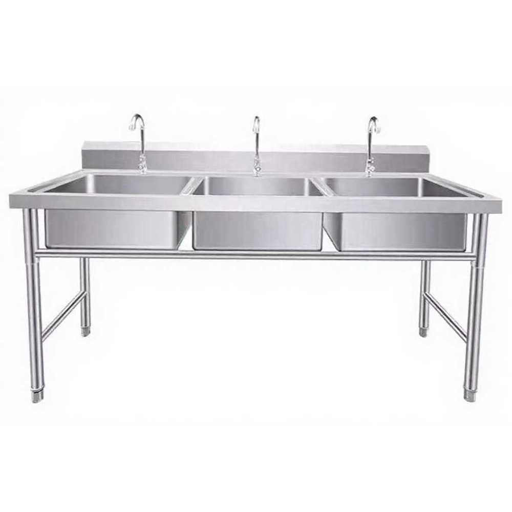 업소용 싱크대 스텐 개수대 운동장 물빠짐 씽크 1200 50cm 0.8T - 상품 이미지