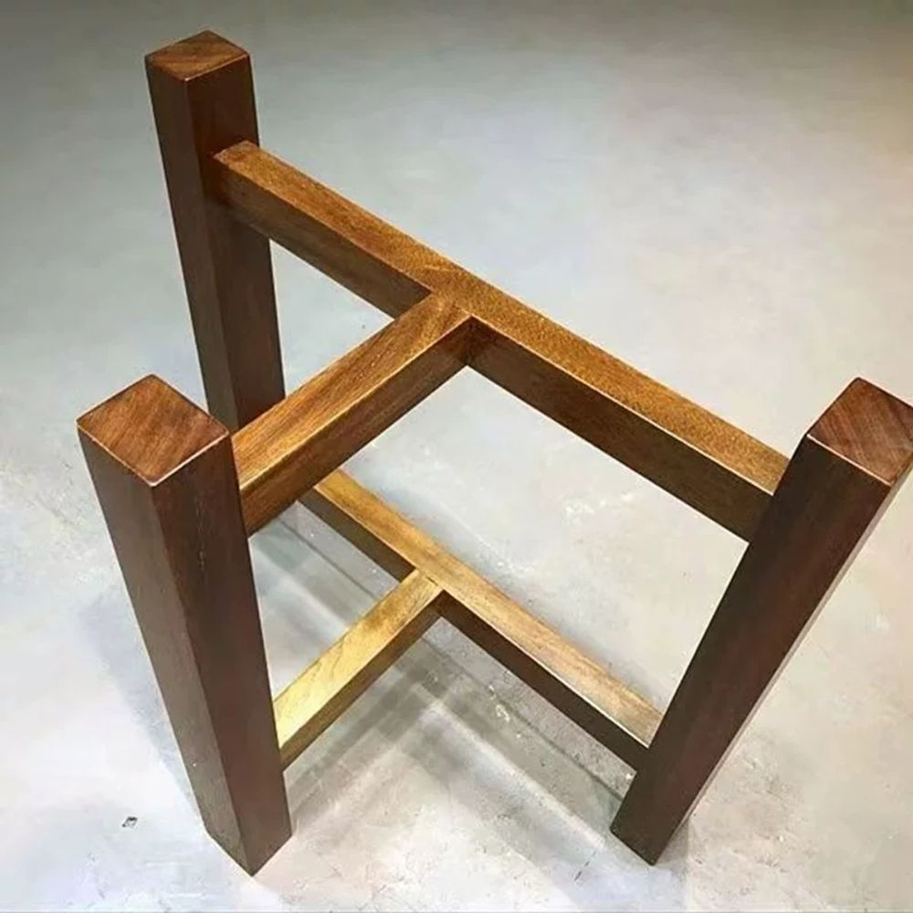 원목테이블다리 발통 좌탁다리 가구 업소 A. 오칸 삼각대 폭 40cm 높이 65cm 1쌍. - 상세 이미지 3