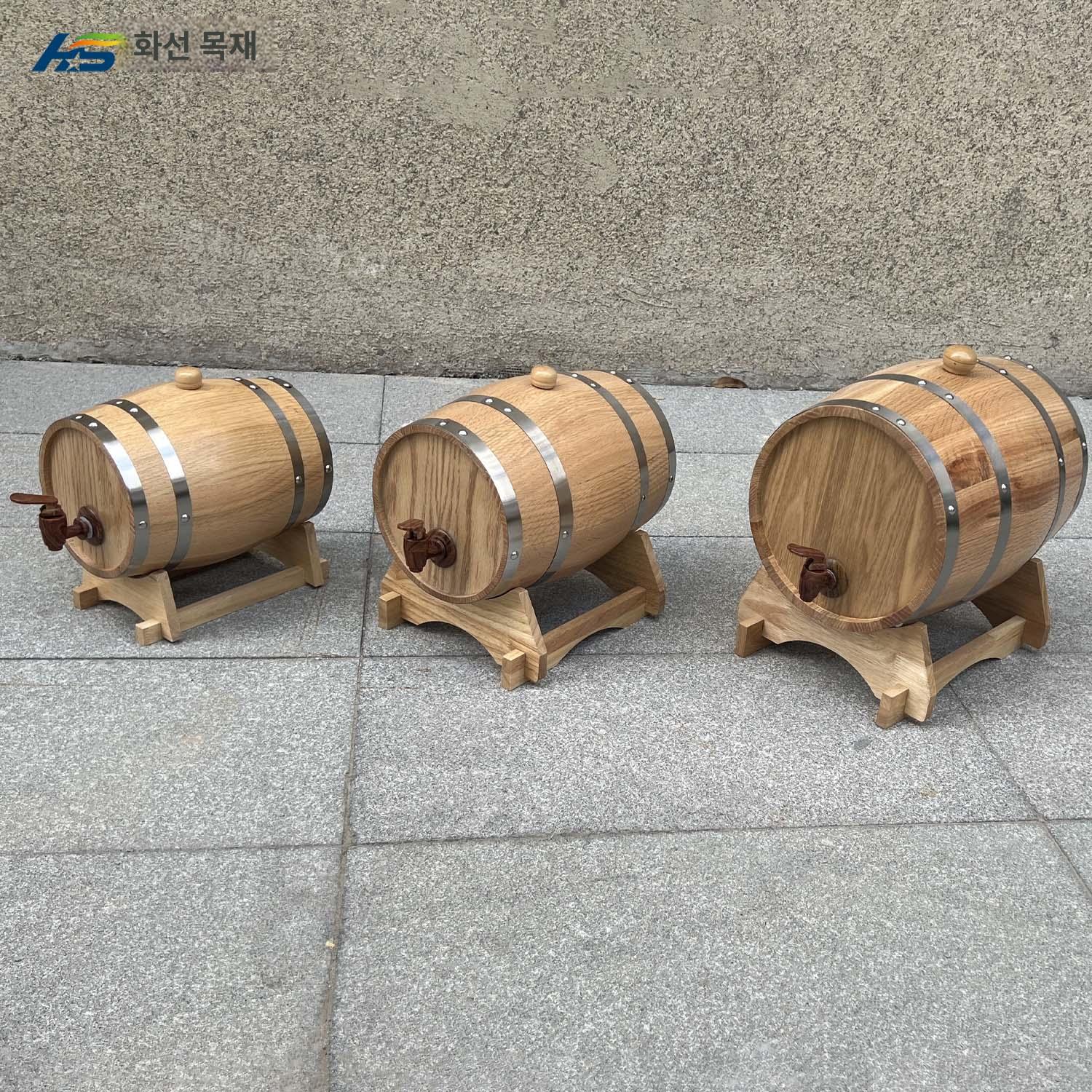 투명 오크통 원목 우드 숙성용 3L 디스펜서 인테리어 소형 전시 장식용 - 상세 이미지 3