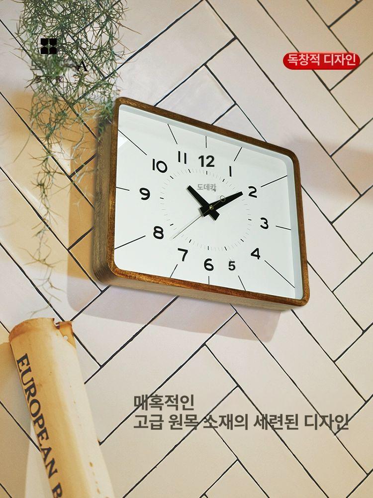 레트로 빈티지 원목 10인치 무소음 A타입 벽걸이시계 내추럴우드 소형 30.2 x 30.2 x 4.3cm 12inch지름 30.5cm - 상세 이미지 2