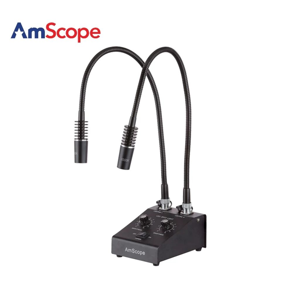 에어컨 오일 주입기 A. AmScope LED 듀얼 구즈넥 현미경 조명기 현미경 액세서리 - 상품 이미지