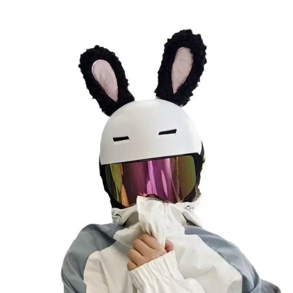 리멤버셀 스키헬멧커버 모자 보드 활 A. 흰색 양털로 곱슬거리는 토끼 귀 헬멧은 되지 않음 이미지 6