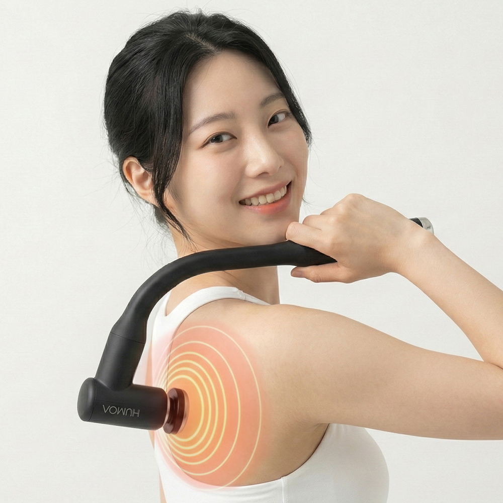 휴모아 온열 커브 진동 마사지건 (온열 헤드/고성능 파워 DC 모터 탑재) HMA-CG01 - 상품 이미지