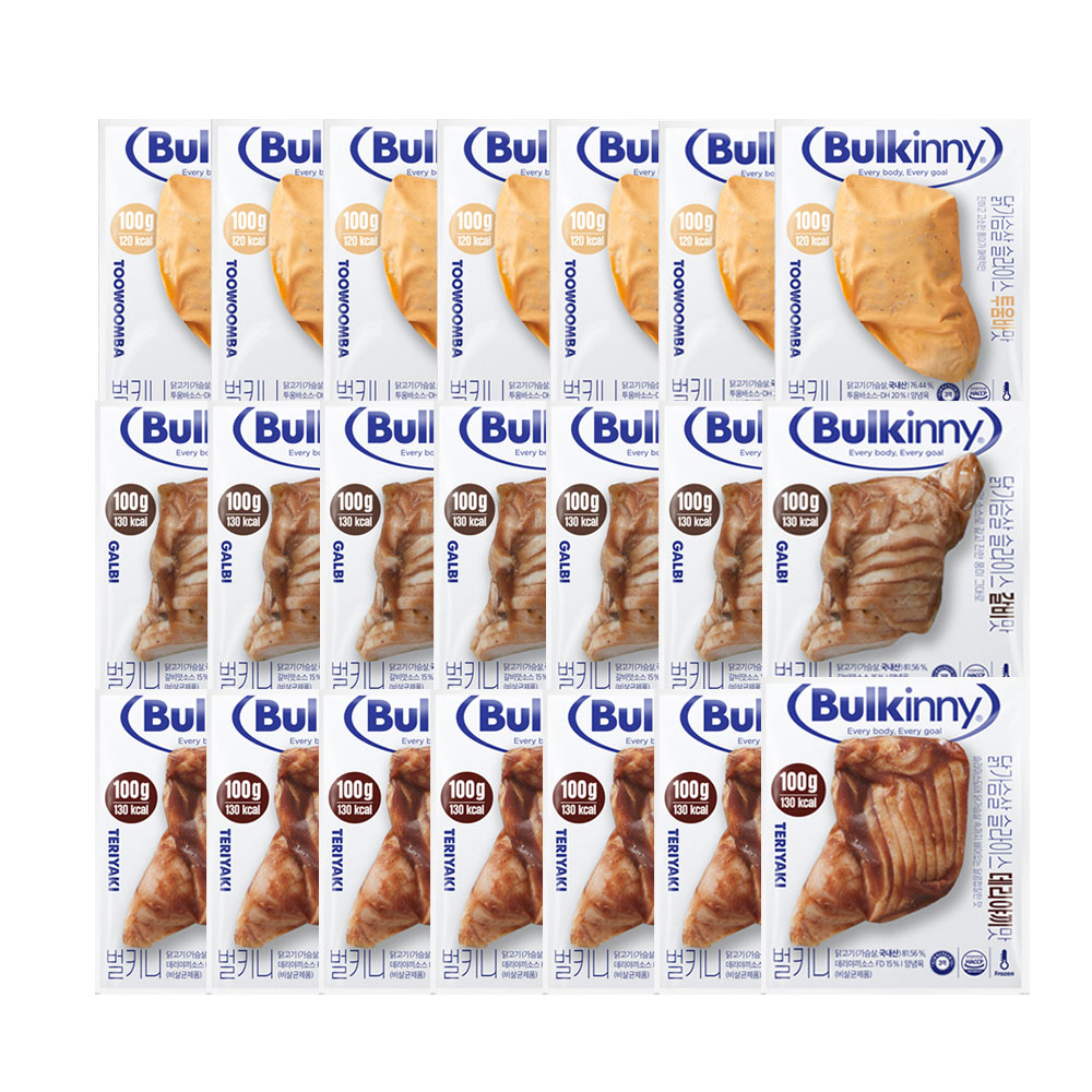 벌키니 소스 닭가슴살 슬라이스 100g 3종 21팩 - 상품 이미지