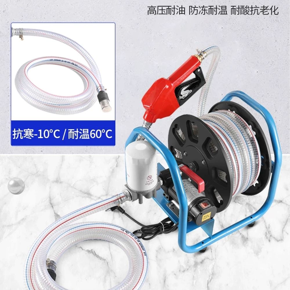 리멤버셀 휴대용 주유기 전동 경유 펌프 2V 급유기 이송기 TN릴펌프+플라스틱건+ A. 12V 380W 릴 펌프 와이어 튜브 자체 밀봉 총 키트, A. 제품 이름에는 전력이 표 이미지 6