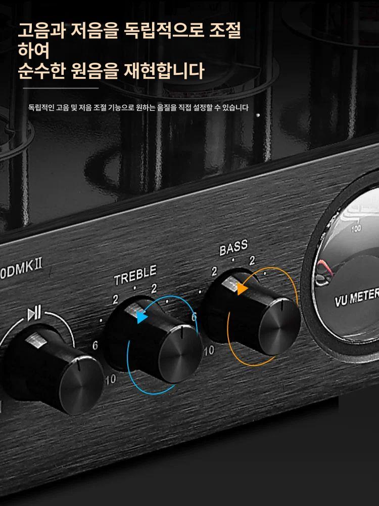 진공관 엠프 증폭기 USB 연결 하이파이 스피커용 튜브 블랙 L급 모델 광섬유및동기화포함 - 상세 이미지 3