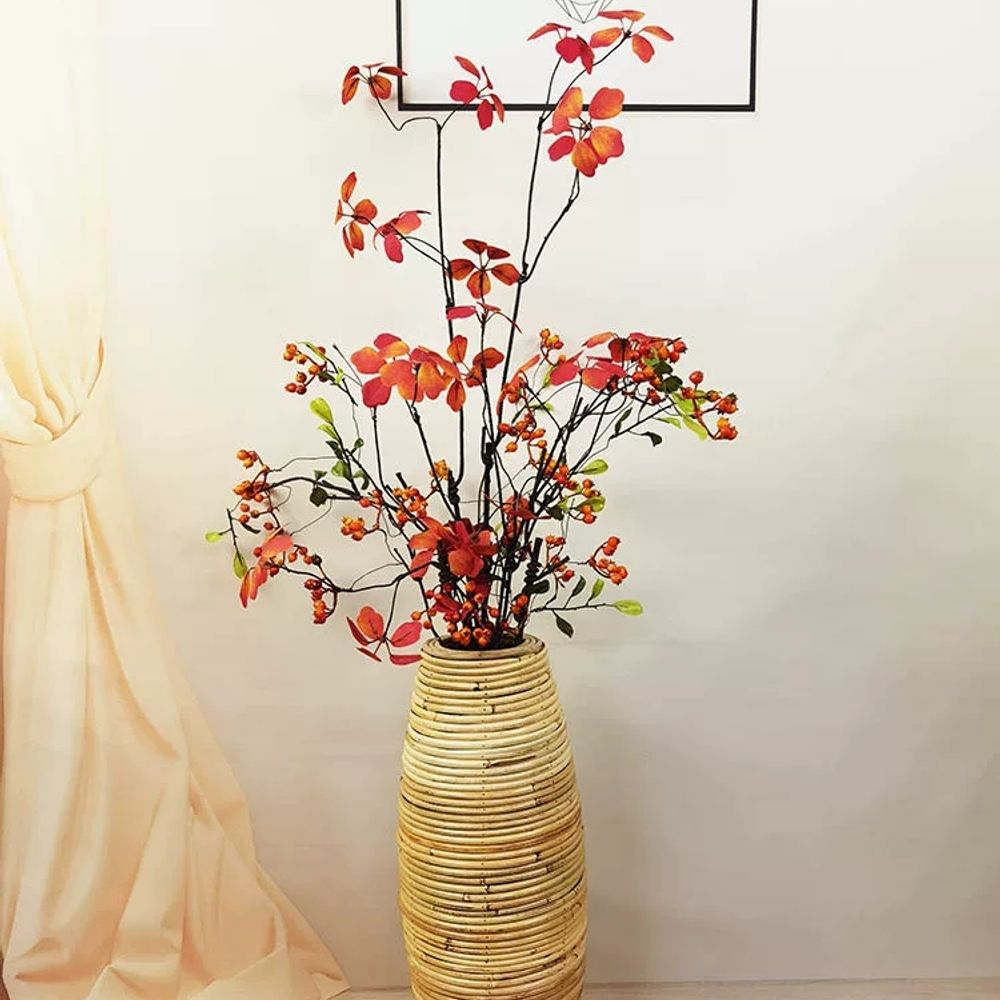 리멤버셀 라탄화병 부케 말리기 꽃 조화 세트 인테리어 대형 A. 30cm 높이 이미지 6