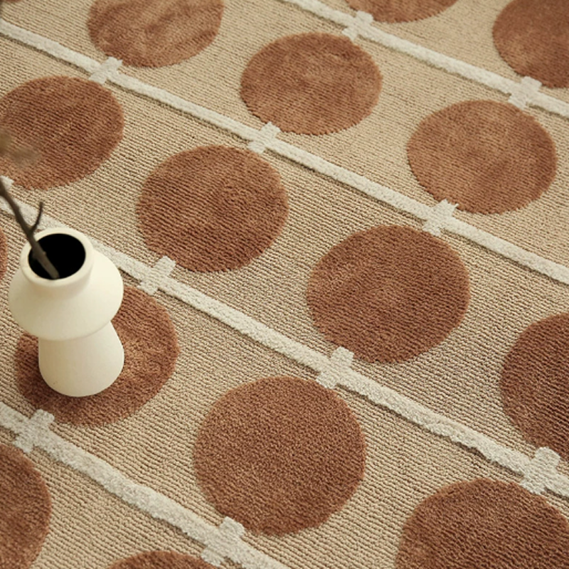 테라코타 대형 거실 러그 Terracotta Rug 140cm - 상세 이미지 3