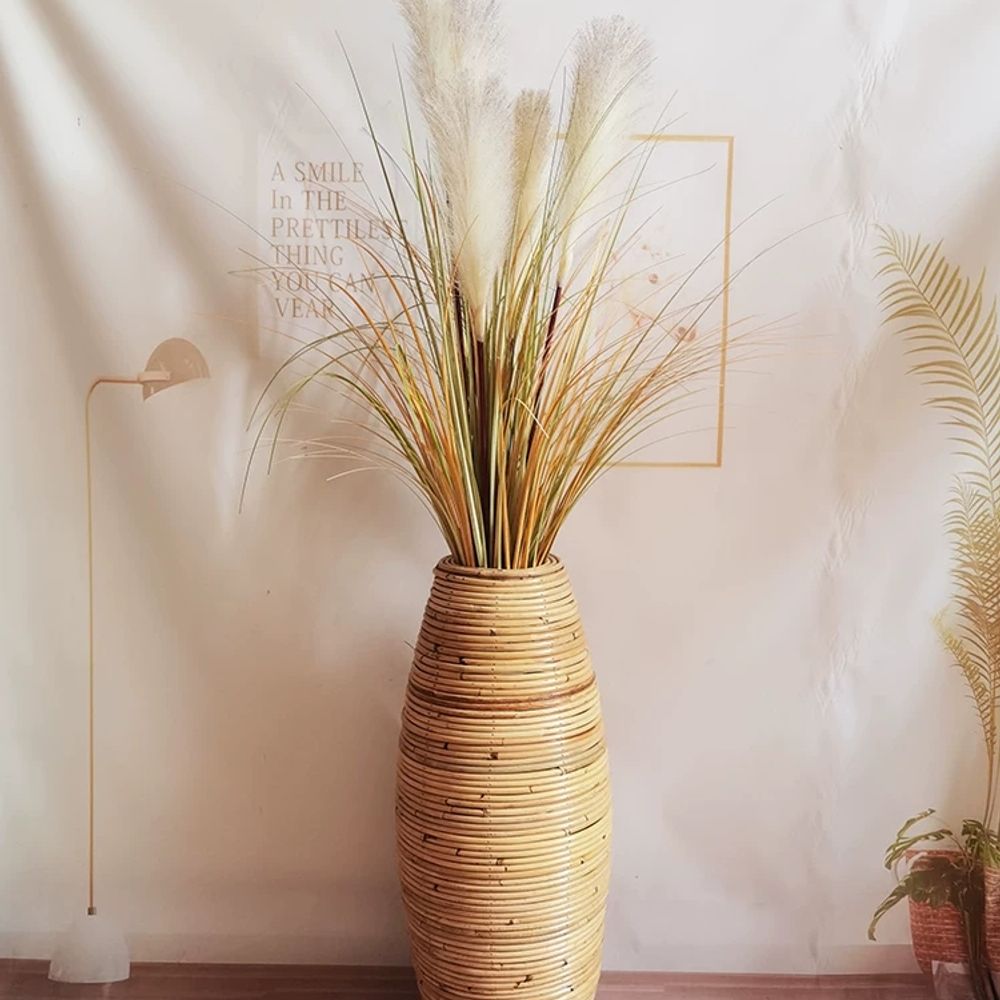 리멤버셀 라탄화병 부케 말리기 꽃 조화 세트 인테리어 대형 A. 30cm 높이 - 상세 이미지 2