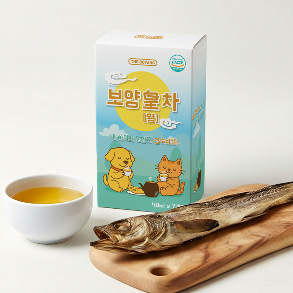 더보양 보양황차 강아지 고양이 황태 보약 노견 노묘 기력보충 면역+영양, 40ml, 7개 - 상세 이미지 5