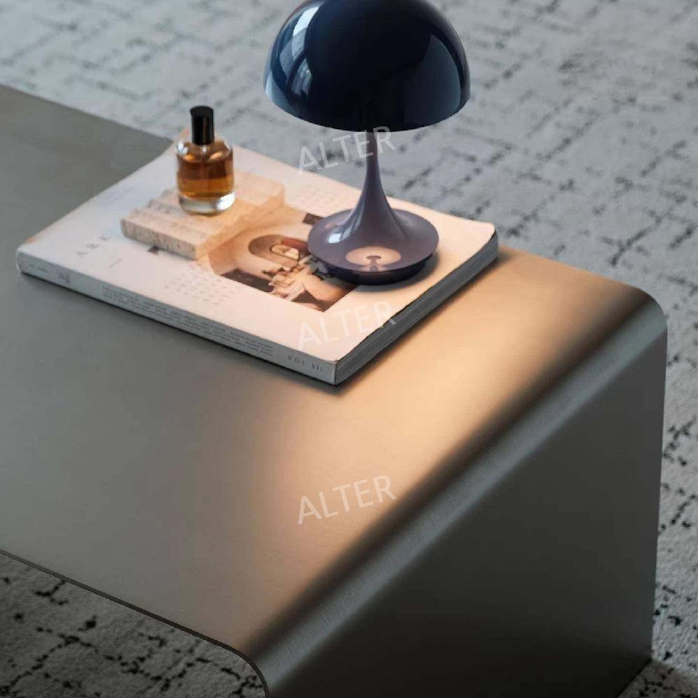 스테인리스 긴 롱 티 커피 거실 테이블 쇠테리어 직사각 스텐 탁자 협탁 100x55x37cm - 상세 이미지 3