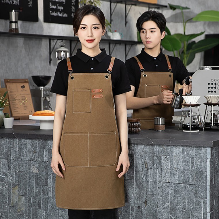 고퀄 카페앞치마 데님 공방 주방 화방 미용실 캔버스 방수 목공 출고 - 상품 이미지