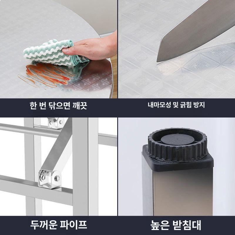 원형 원탁 테이블 고깃집 식당용 접이식 야외용 카페용 1.2m 접이식 원형 테이블 - 상세 이미지 4