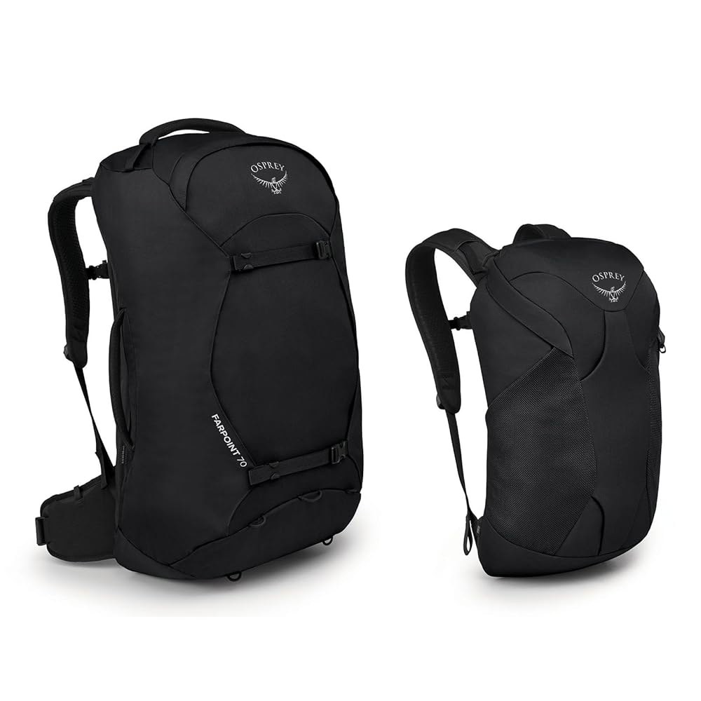 오스프리 파포인트 70L 남성 여행용 백팩, 블랙 40L Black - 상세 이미지 2