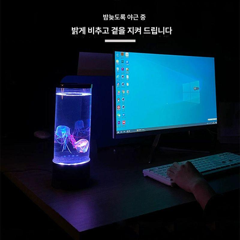 가짜어항 수족관 물고기 물멍 장식품 열대어 해파리 버블 피쉬 램프 블랙 리모컨 11 x 29cm - 상세 이미지 5