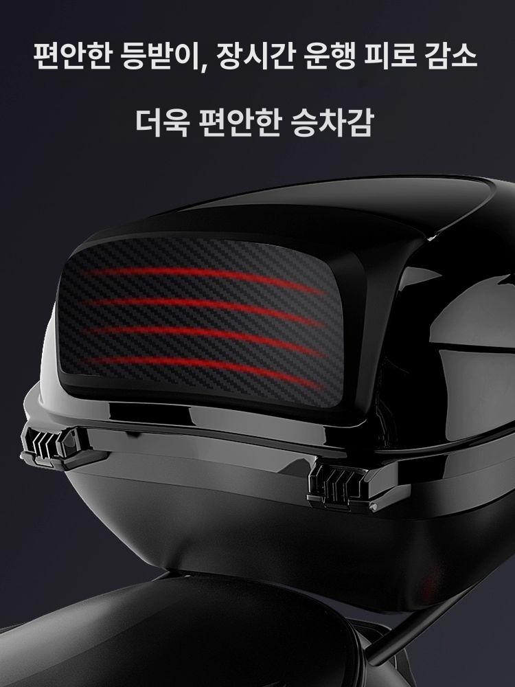 전동킥보드 짐받이 전기자전거 플라스틱 가방 배달 트렁크 블랙 중형 대형 - 상세 이미지 4