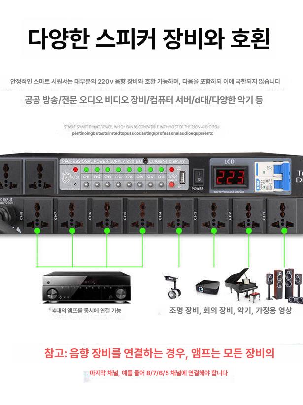 순차전원기 순차전원공급기 분배비 전문 화면 채널 DRX88 9 기능 디스플레이 포함 - 상세 이미지 3