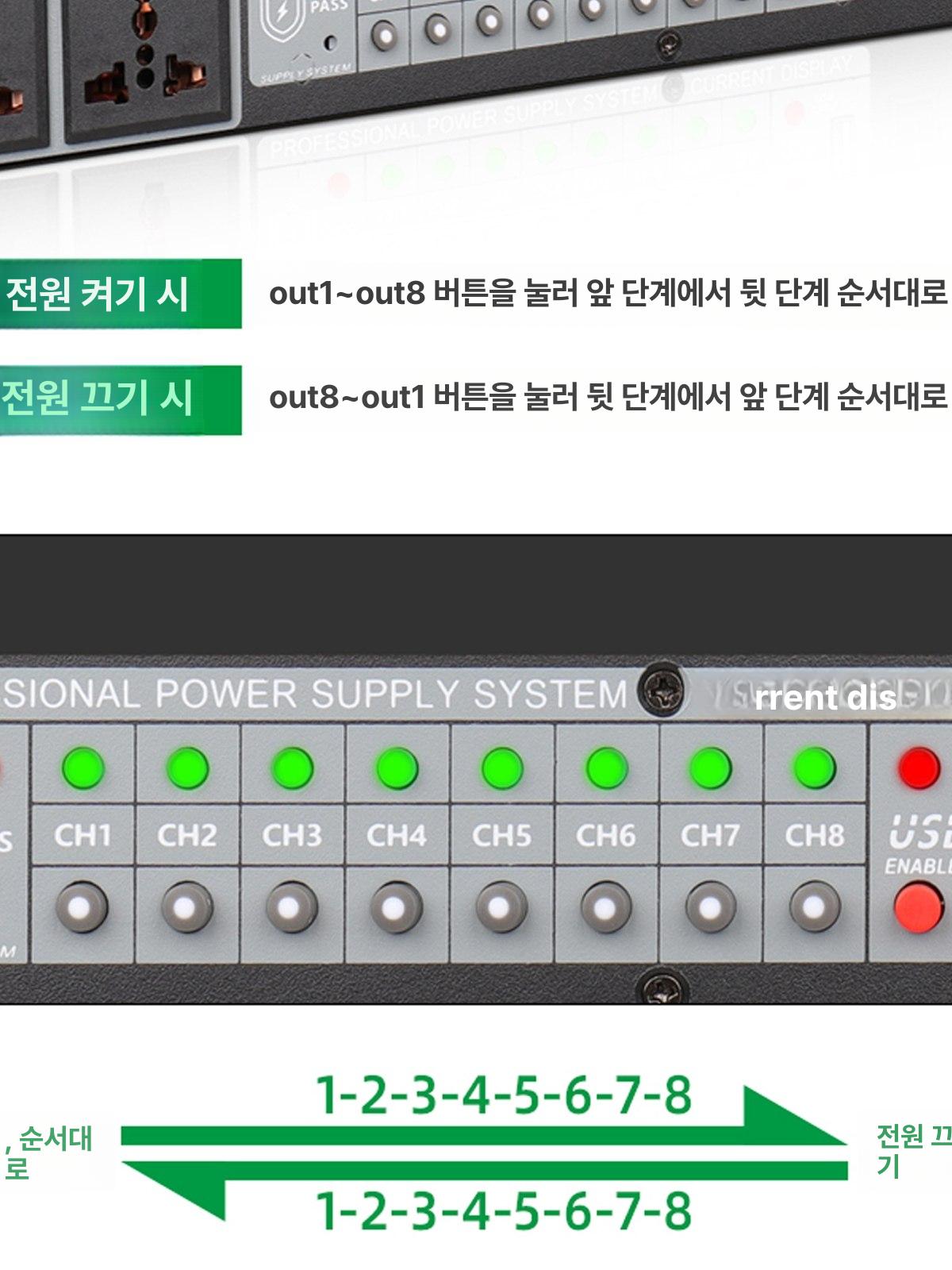 순차전원기 순차전원공급기 분배비 전문 화면 채널 DRX88 9 기능 디스플레이 포함 - 상세 이미지 5