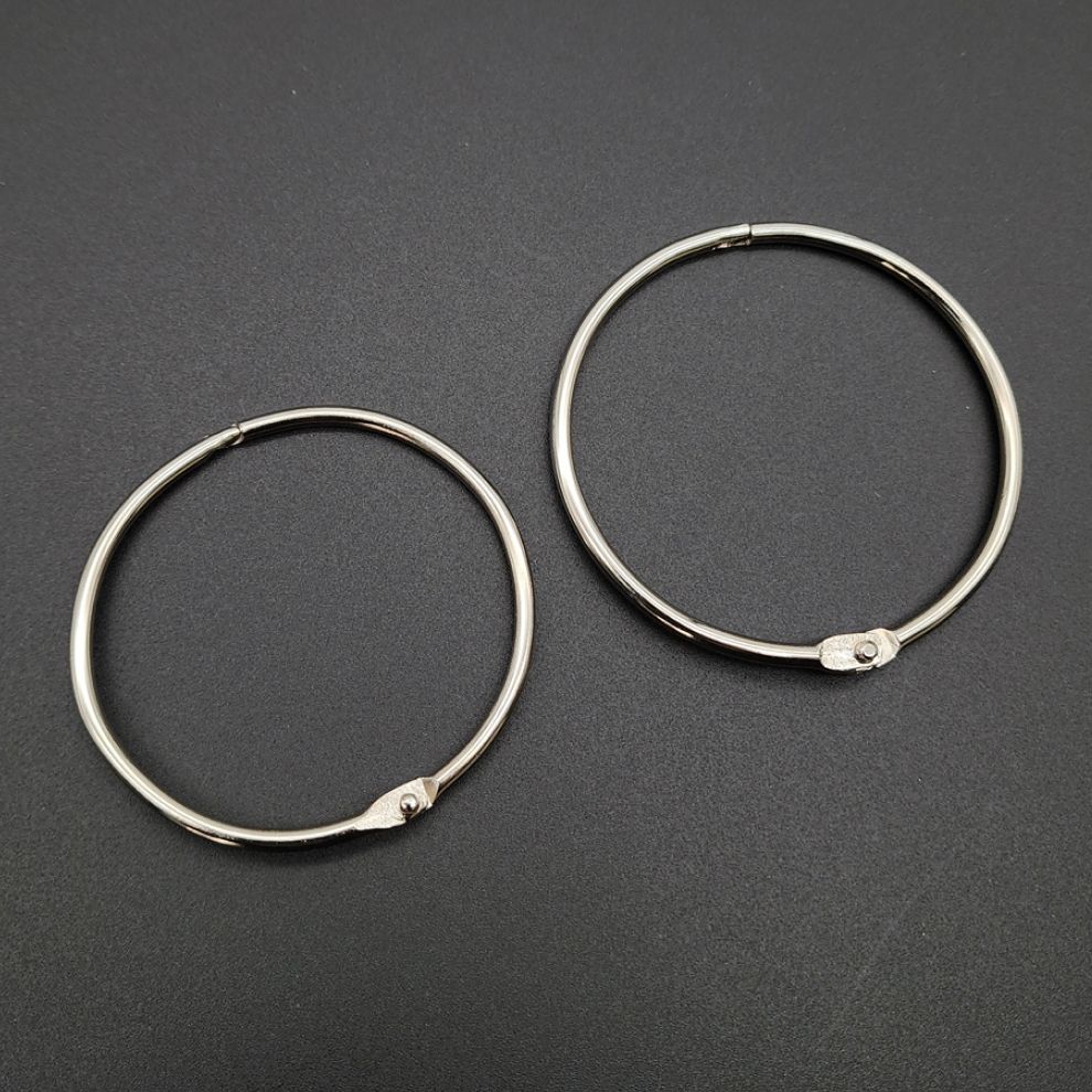 카드링 대형 10개 (60mm, 70mm) 실버 원형 고리 오링 걸이 서류 문서링 고리링 - 상품 이미지
