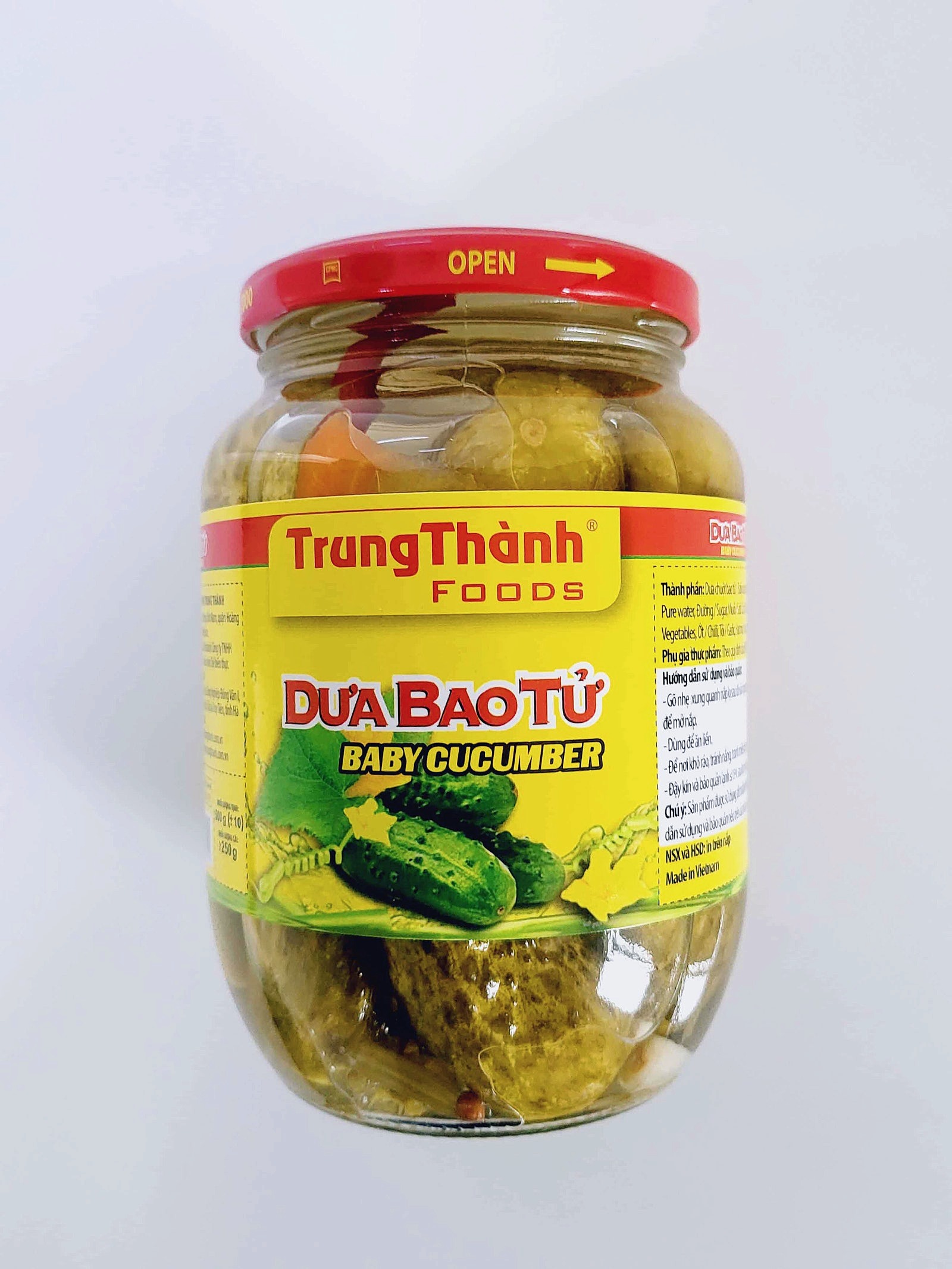 베트남 오이피클 오이절임 중탄 베이비 큐컴버 500g, 12개 - 상품 이미지