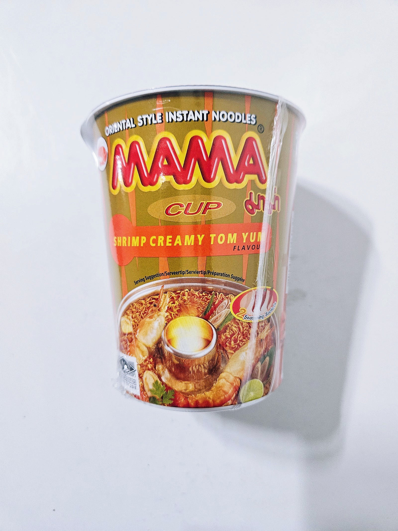 태국 마마 인스턴트 누들 컵라면 쉬림 크리미 톰얌, 70g, 12개 - 상품 이미지